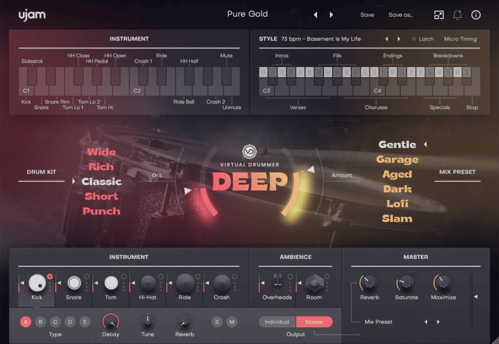 UJAM Virtual Drummer DEEP Full Espanol